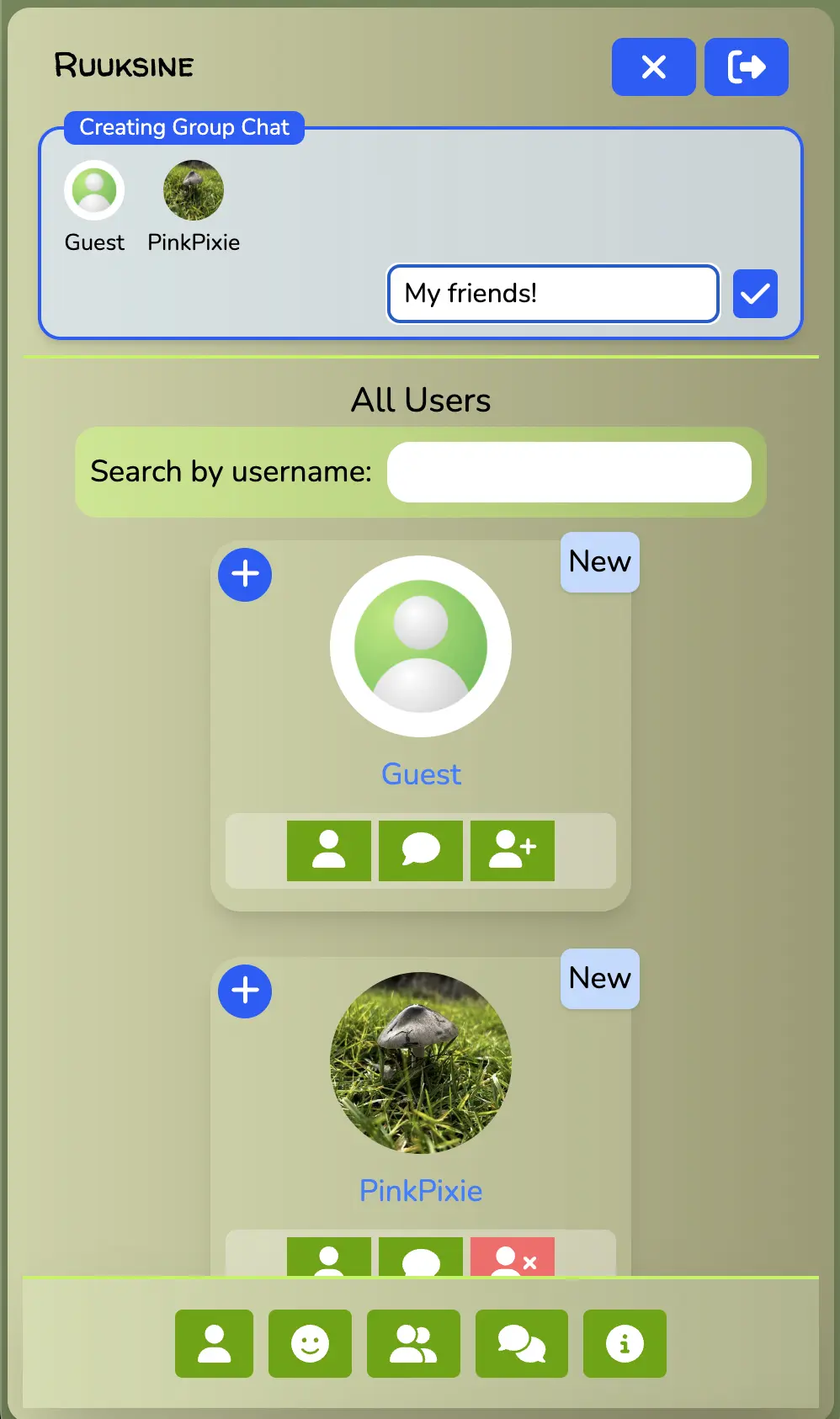 Co.Blog user client in mobile view