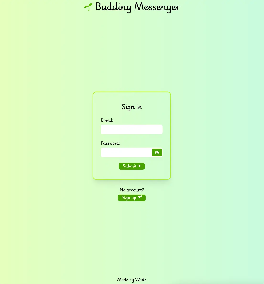 budding messenger project page