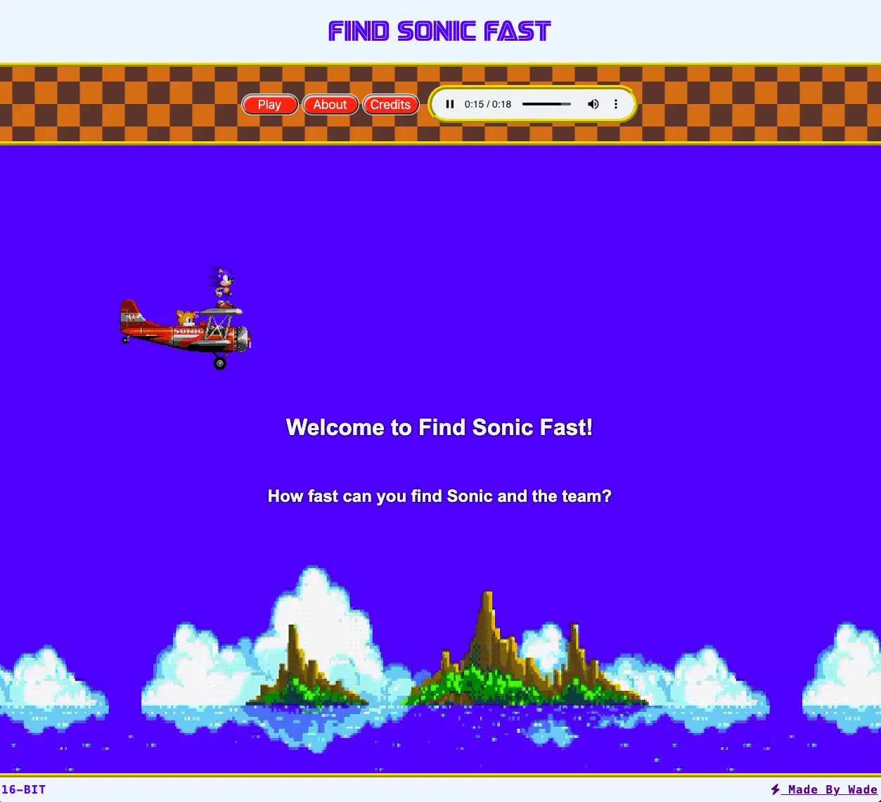 Find Sonic Fast page